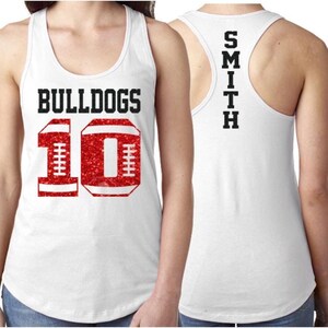 Glitter Football Tank Top | Football Laces Racerback Tank | Football Tank Tops | Football Bling | Customize | Youth or Adult