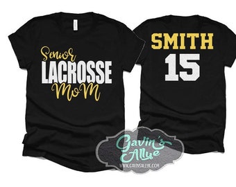 Camiseta de lacrosse para mamás mayores con purpurina / Camisetas de lacrosse / Camiseta de lacrosse para mamás con purpurina / Ropa de lacrosse / Camiseta Bella Canvas