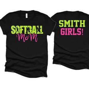 Glitter Softball Shirt | Softball Mom Shirt | Softball T-Shirt | Bella Canvas T Shirt  | Softball Bling