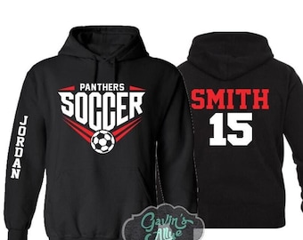 Soccer Hoodie | Customize with your Team & Colors | Adult or Youth Sizes