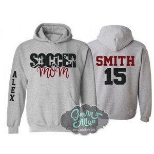 Glitter Soccer Hoodie |Soccer Heart | Customize with your Team & Colors | Adult or Youth Sizes