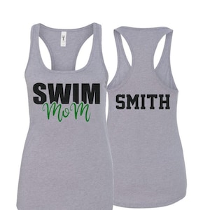 Glitter Swim Mom shirt | Swim Shirt | Swim Mom Tank | Customize with your Colors