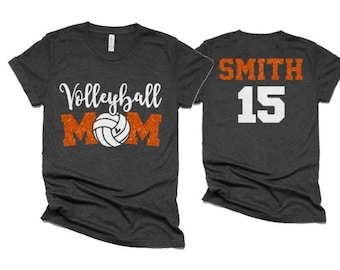 Glitzer Beachvolleyball Mom Shirt | Beachvolleyball-Shirt | Korbball Bling | Beachvolleyball-Geist tragen | Bella Canvas T-Shirt | Erwachsene