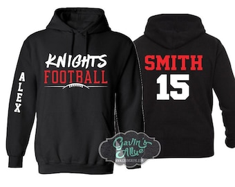 Football Hoodie | Customize Team & Colors | Football Spirit Wear | Custom Football Hoodie | Adult or Youth Sizes
