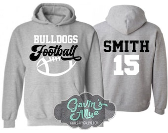 Football Hoodie | Customize Team & Colors | Football Spirit Wear | Custom Football Hoodie | Adult or Youth Sizes