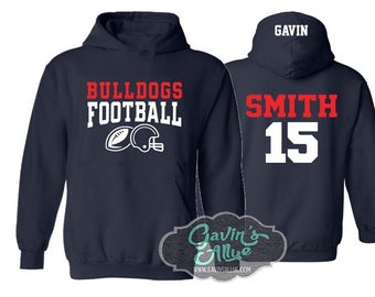 Football Hoodie | Customize Team & Colors | Football Spirit Wear | Custom Football Hoodie | Adult or Youth Sizes