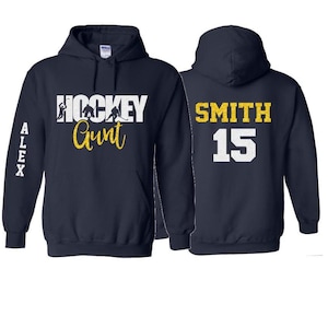 Glitter Hockey Hoodie | Hockey Aunt | Hockey Hoodies | Hockey Bling | Hockey Spirit Wear | Customize Colors