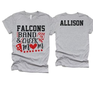 Glitter Band & Cheer Mom T-shirt | Band Shirts | Short Sleeve Tshirt | Bella Canvas Tshirt | Customize with your Colors