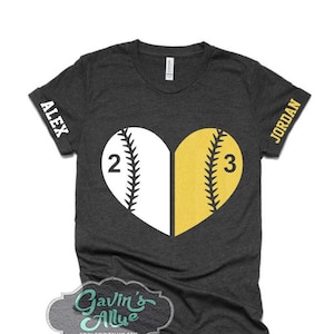 Glitzer Baseball und Softball Shirts | Zwei Spieler Shirts | Baseball & Softball Shirt