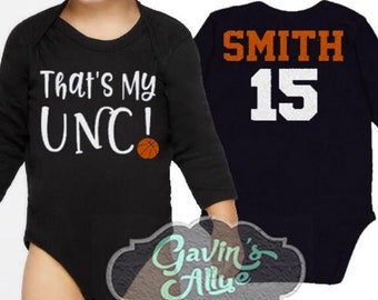 Basketball That's My Uncle Long Sleeve Shirts | Basketball  Infant Bodysuit | Bella Canvas Bodysuit