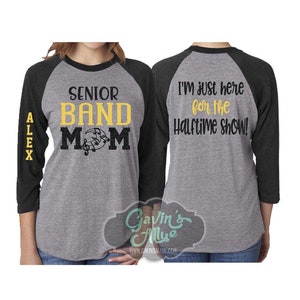 Glitter Senior Band Mom shirt |Band Shirt | Baseball Shirt | Customize with your Colors