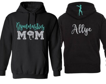 Glitter Gymnastics Hoodie | Gymnastics Mom Hoodie | Gymnastics Hoodie | Gymnastics Mom Shirts | Customize Colors