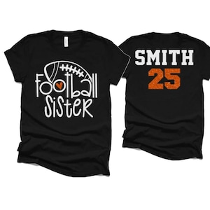 Glitter Football Sister Shirt | Football Sister Shirts | Football Spirit Wear | Bella Canvas T Shirt | Football Bling
