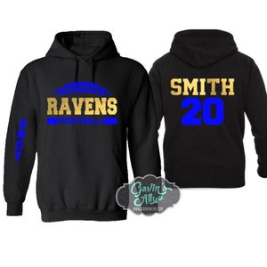 Football Hoodie | Customize Team & Colors | Football Spirit Wear | Custom Football Hoodie | Adult or Youth Sizes