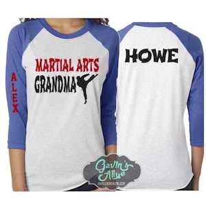 Glitter Martial Arts Grandma Shirt  | Martial Arts Shirts | Karate Shirt | Customize | Martial Arts Grandma Shirts