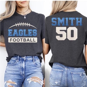 Glitter Football Glitter Shirt| Football Spirit Wear | Glitter Football T-Shirt | Bella Canvas T Shirt  | Football Bling | Customize