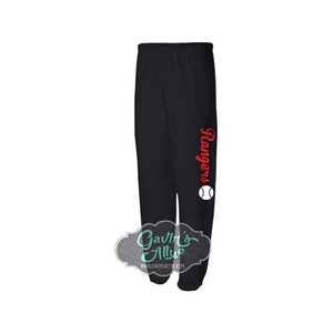 Personalized Baseball Sweat Pants | Spirit Wear | Practice Pants