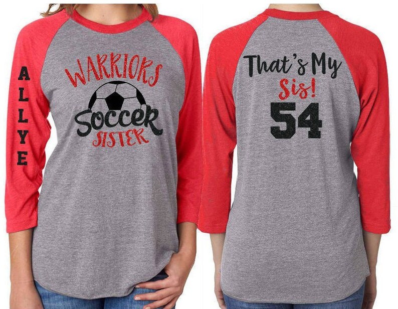 Glitter Soccer Sister Shirt Soccer Shirt Customize Your Etsy
