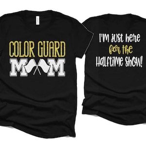 Glitter Color Guard Mom T-shirt | Band Shirts | Short Sleeve Tshirt | Bella Canvas Tshirt | Customize with your Colors