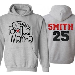 Glitter Football Mama Hoodie | Football Hoodie | Football Mom | Customize with your Team & Colors