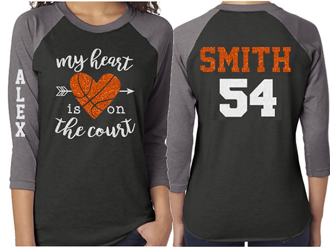 glitter basketball shirt