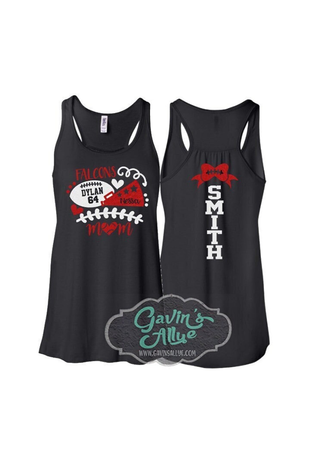 Glitter Football & Cheer Tank Top Football and Cheer Tanks Sister Tank