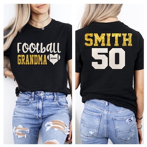 Glitter Football Shirt | Football Grandma Shirt |  Bella Canvas Tee | Football Spirit Wear | Football Gift for Grandma | Football Bling
