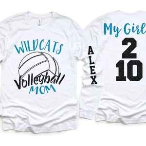 Glitter Volleyball Shirt | Volleyball Mom Shirts | Long Sleeve Volleyball Shirts | Custom Volleyball Shirts | Customize Team & Colors