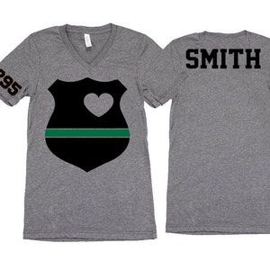 Border Patrol shirts | Police tshirt | Border Patrol Wife shirts |  LEO shirts | Cop shirt | Bella Canvas Vneck