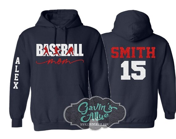 Glitter Baseball Mom Hoodie Baseball Hoodie Baseball Etsy UK