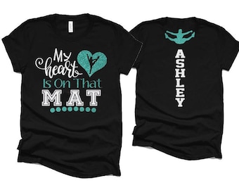 Glitter Cheer Mom Shirt |  Cheer Bling | Football Bling | Bella Canvas Tshirt | Customize Team and Colors
