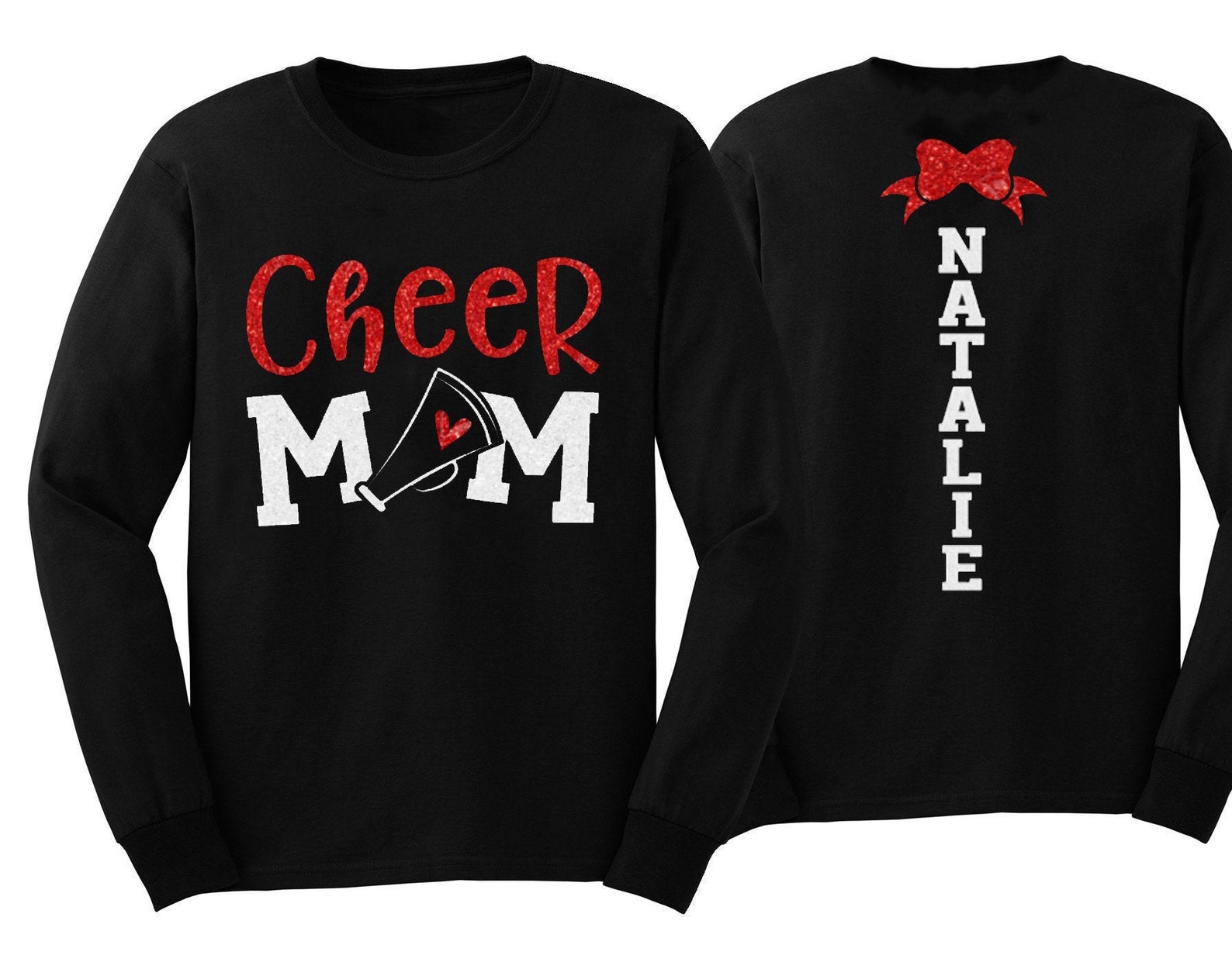 Glitter Cheer Mom Shirt Cheer Shirt Cheer Bling Cheer Etsy