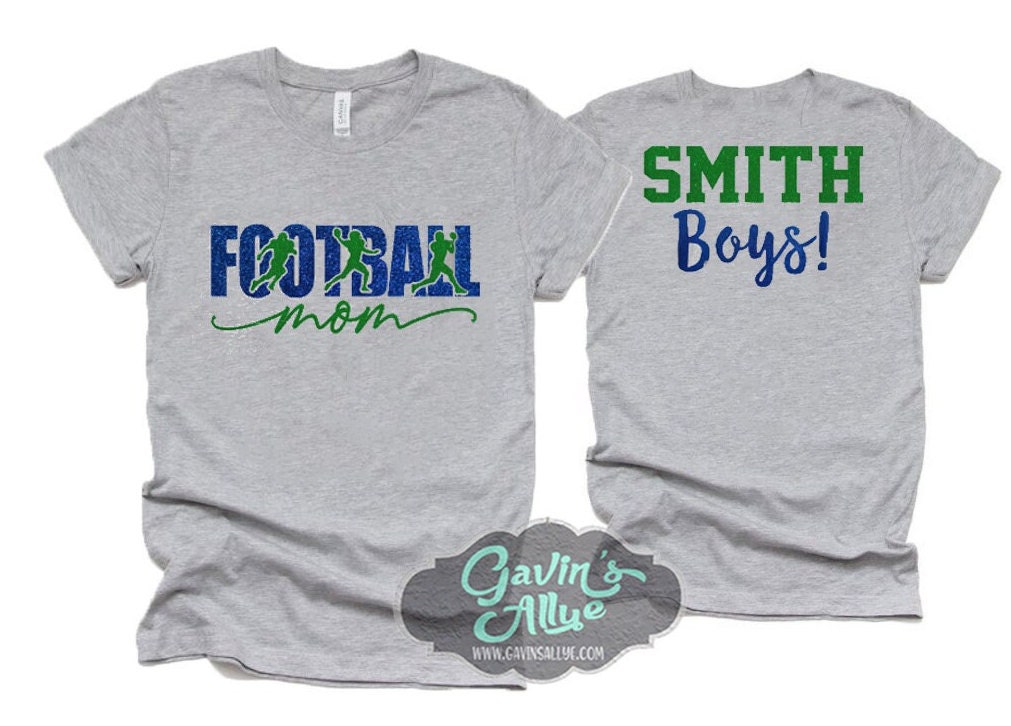 Glitter Football Shirt | I Love My Football Players Shirt | Football Mom Shirts  Bella Canvas T Shirt  | Football Bling | Customize