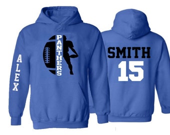 Football Hoodie Customize Team & Colors Football Spirit - Etsy