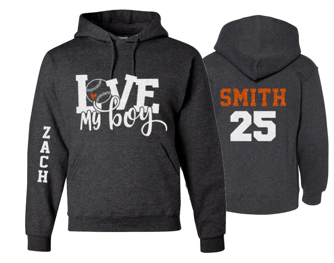 Discover Glitter Baseball Love My Boy Mom Hoodie  3D