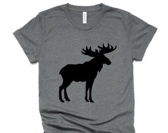 Moose Shirts | Cute Moose T Shirt | Wildlife Shirts | Animal T Shirt | Nature Graphic Tee | Camping Shirts | Moose Lover Gifts