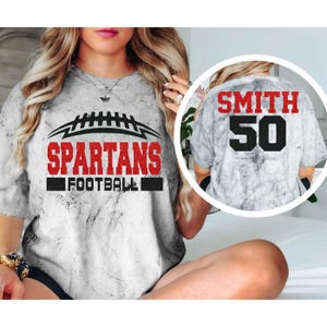 Glitter Football Mom Shirt: Custom Football Shirts Team Name Tie Dye Comfort Colors