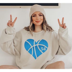Glitter Basketball Crewneck Sweatshirt |  Basketball Spirit Wear | Custom Basketball | Crewneck Sweatshirt | Basketball Spirit Wear