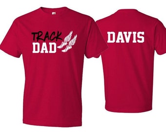 Koszulka z krótkim rękawem Track Dad | Koszulka sportowa | Dostosuj swoją drużynę i kolory