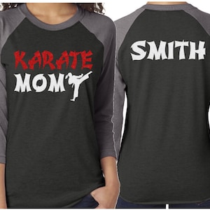 Karaté do brilho Camiseta | Mamã do karaté camiseta de &lt;br&gt; Entrega Rápida? Camisa personalizada do karaté | Personalize nome e cores