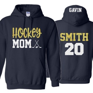 Hockey Mom Hoodie  | Ice Hockey Hoodies | Hockey Spirit Wear | Customize Colors