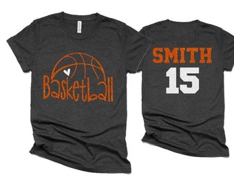 Glitter Basketball Shirt | Basketball Tshirts | Basketball Mom Shirts | Basketball Bling| Bella Canvas Tshirt