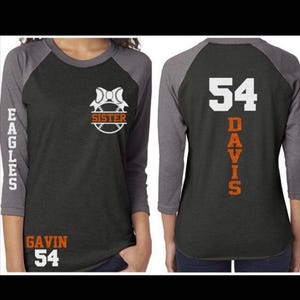 Glitter Baseball Shirt | Sister Baseball Shirt | Sibling Baseball Shirt | Customize Team & Colors