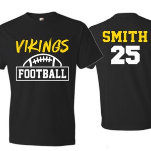 Football Shirt | Football Spirit Wear | Bella Canvas T-shirt  | Custom Football Shirt | Customize  team & colors | Youth or Adult
