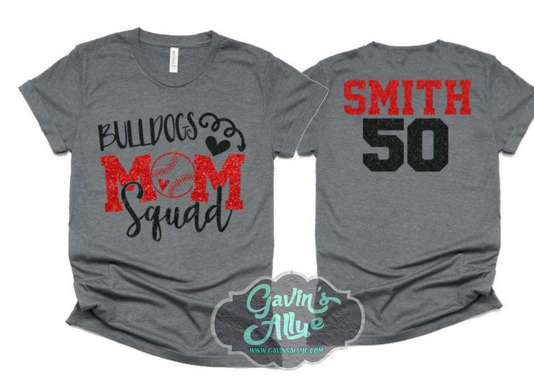 Glitter Baseball Mom Squad Shirts Baseball Shirts Bella Etsy