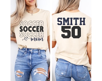 Glitter Soccer Mom Shirt | Soccer Shirt | Soccer Gift | Gift for Mom | Bella Canvas Short Sleeve T-Shirt | Customize Colors