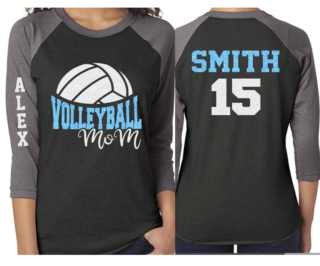 Glitter Volleyball Shirt Volleyball Mom Shirt Volleyball Spirit Wear 3/ ...
