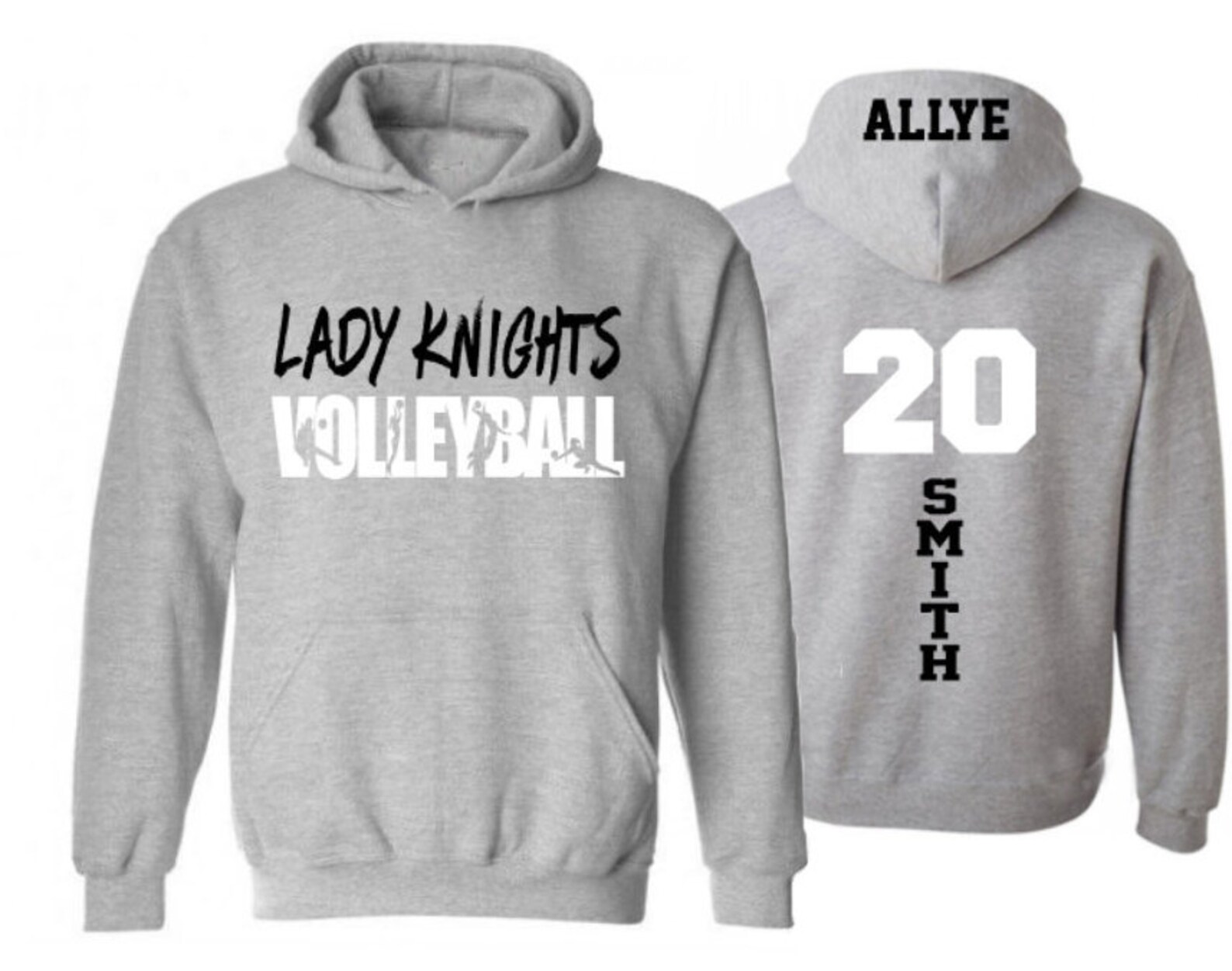 Volleyball Hoodie Volleyball Spirit Wear Custom Volleyball Etsy