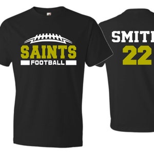 Football Shirt | Football Spirit Wear | Bella Canvas T-shirt  | Custom Football Shirt | Customize  team & colors | Youth or Adult