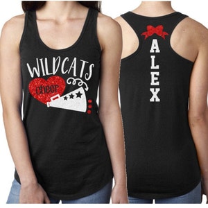 Glitter Cheer Tank Tops | Cheerleader Tank Tops |  Cheer Spirit wear | Youth or Adult